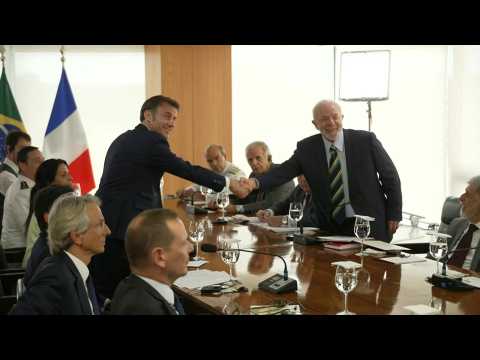 Bilateral talks between Luiz Inacio Lula da Silva and Emmanuel Macron