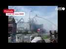 VIDÉO. Le bâtiment de l'entreprise Mytillimer détruit dans un incendie à Cancale