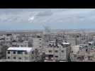 Smoke in Gaza's Rafah after strike