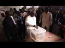 Senegal's outgoing President Macky Sall casts his ballot