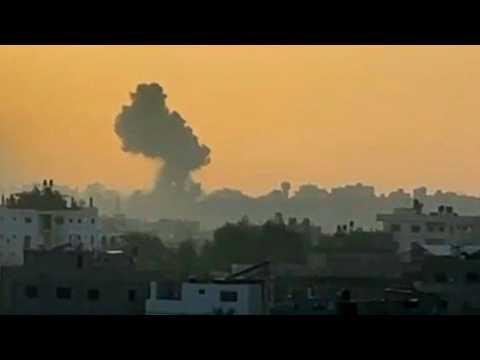 Smoke billows over Gaza City as fighting rages on