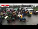 VIDÉO. Les agriculteurs et leurs enfants en mini-tracteurs rassemblés devant Lactalis à Vitré