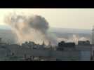 Smoke rises after strikes on Gaza's Rafah