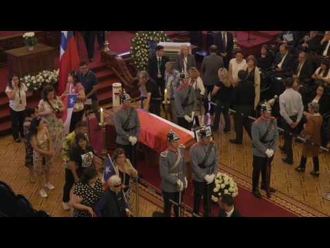 Public gather at Chile's former Congress to pay respects to former president Sebastian Pinera
