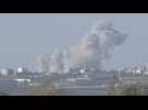 Smoke billows after explosion in southern Gaza Strip