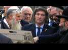 Argentina's President Javier Milei visits the Western Wall in Jerusalem