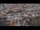 Aerial: Aftermath of deadly wildfire in Chile