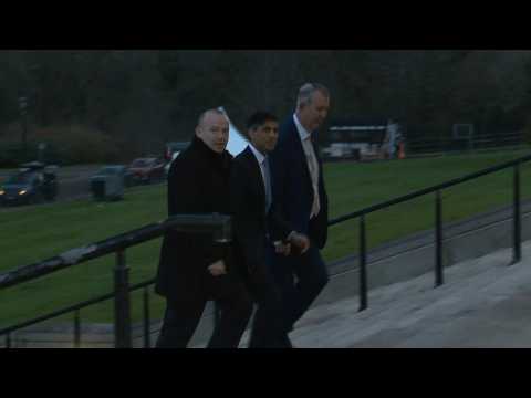 UK PM Sunak arrives at Northern Ireland Assembly in Belfast