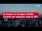 VIDÉO. Au Canada, les étrangers interdits d'acheter des logements jusqu'en 2027