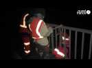 VIDÉO. Le collectif Extinction Rébellion en action sur les ponts de l'A84 (Calvados) en pleine nuit