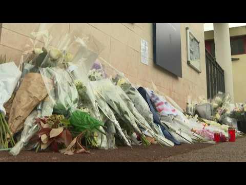 Flowers for French schoolboy beaten to death