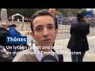 Haute-Savoie : un lycéen remet sa lettre de motivation et son CV à Emmanuel Macron