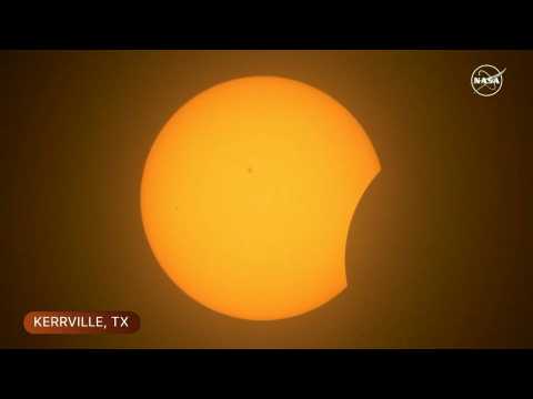 Solar eclipse begins in Texas