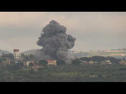Smoke billows after Israeli strikes on south Lebanon