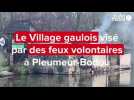 VIDÉO. À Pleumeur-Bodou, le Village Gaulois visé par des feux qui embrasent ses huttes