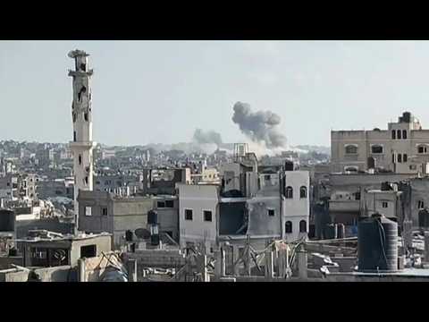 Smoke billows over Gaza City after Israeli strikes