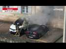 VIDÉO. Deux voitures en feu près du tribunal de Saumur