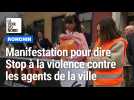 Manifestation à Ronchin pour dire Stop à la violence contre les agents de la ville