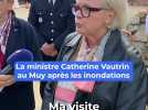 La ministre Catherine Vautrin en visite au Muy après les inondations