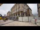 Insolite : dépose des grilles de Jean Lamour sur la place Stanislas