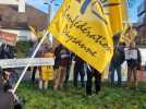 Manifestation de la confédération paysanne devant le siège Haropa à Rouen