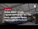 VIDÉO. Grève SNCF : trafic « quasi-normal sur les TGV 