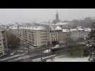 VIDÉO. La neige tombe fort sur le centre-ville de Caen, ce jeudi 21 novembre