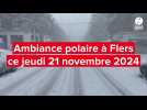 Ambiance polaire dans le centre-ville de Flers ce jeudi 21 novembre 2024