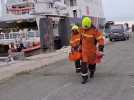 Les pompiers en exercice à bord de l'Abeille Normandie, dans le port de Boulogne