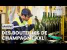 À l'usine Verallia de Oiry, on fabrique des bouteilles de champagne XXL