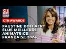 Faustine Bollaert (France Televisions) reçoit le prix de la meilleure animatrice télé française 2024 sur le plateau de 