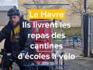 Le Havre. Ils livrent les repas des cantines d'écoles à vélo