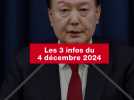 VIDEO. Les 3 infos du 4 décembre 2024