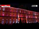 Le calendrier de l'Avent, sur la façade de l'hôtel de ville de Caen, a dévoilé sa première case