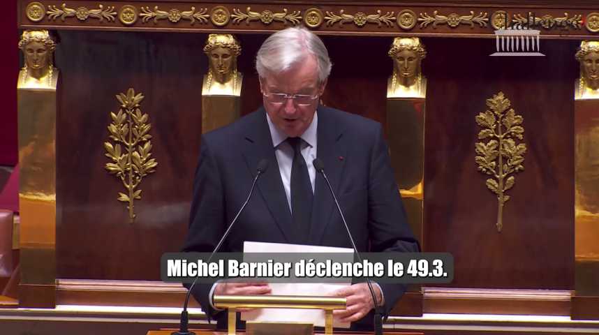 Gouvernement : Michel Barnier déclenche le 49.3 malgré le risque de censure