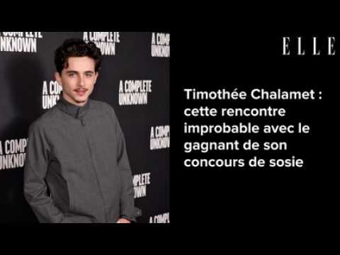 VIDEO : Timothe Chalamet : cette rencontre improbable avec le gagnant de son concours de sosie