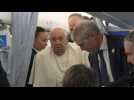 Visite du pape en Corse : images dans l'avion