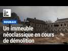 Un immeuble néoclassique en cours de démolition à Roubaix