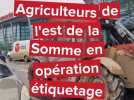 Les Jeunes Agriculteurs de l'est de la Somme en opération étiquetage à l'Intermarché de Péronne