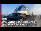 Une voiture percutée par un train près de Reims