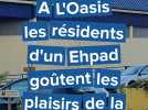 Cléon. Les résidents d'un Ehpad goûtent les plaisirs de la glisse à L'Oasis