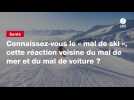 VIDEO. Connaissez-vous le « mal de ski », cette réaction voisine du mal de mer et du mal de voiture ?