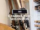 Il fabrique des skis en bois artisanau