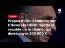 VIDEO. Propos d'Éric Zemmour sur CNews : la CEDH rejette la requête de la chaîne, qui devra payer 200 000 ¬