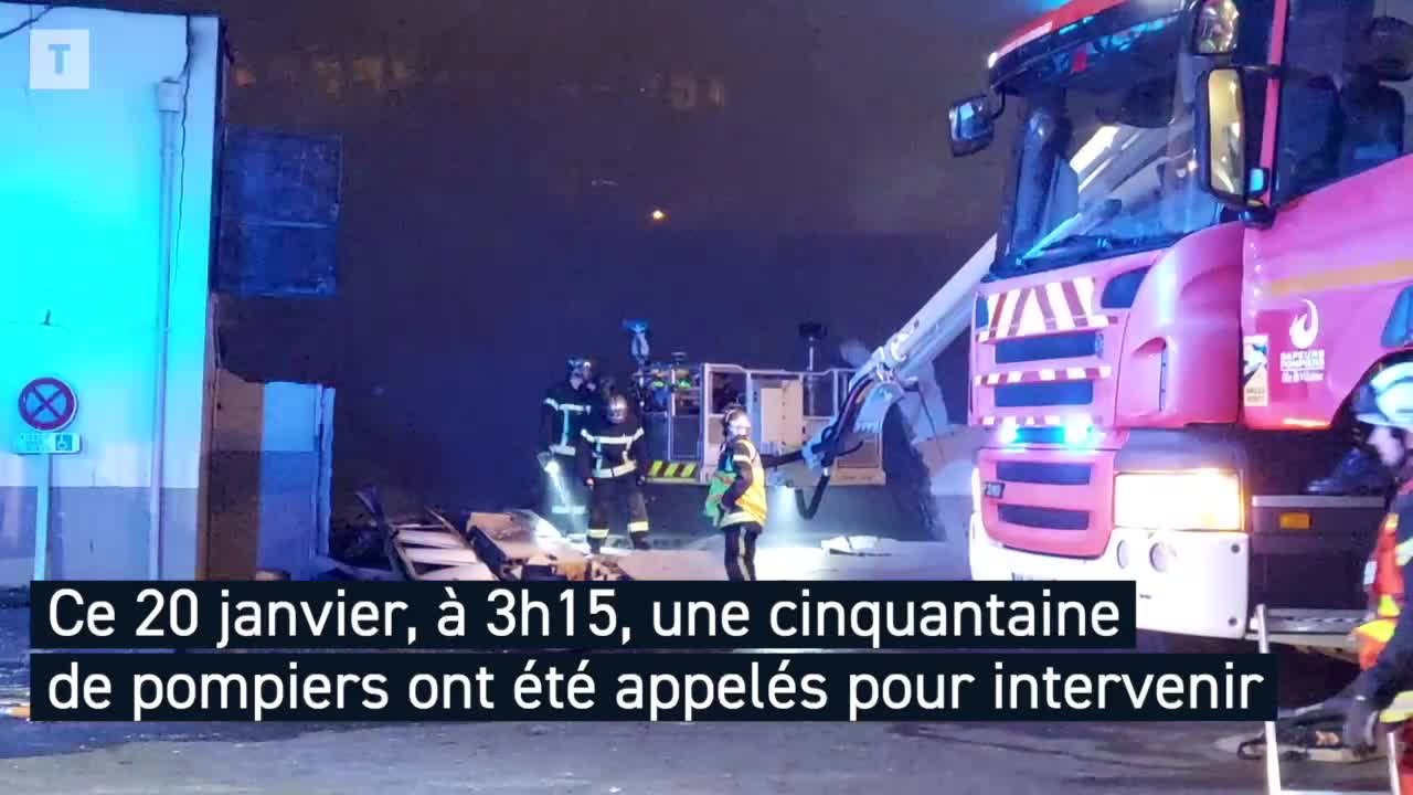 Les images impressionnantes de l'incendie du bowling d'Alma à Rennes [Vidéo]