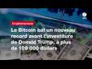 VIDEO. Le Bitcoin bat un nouveau record avant l'investiture de Donald Trump, à plus de 109 000 dollars