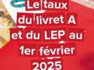 Livret A, LEP, LDDS : les taux au 1er février 2025