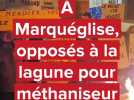 À Marquéglise (Oise), manifestation contre la création d'une lagune pour méthaniseur