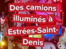 La parade des camions illuminés de Noël à Estrées-Saint-Denis