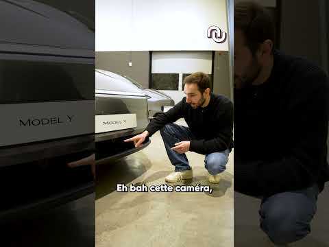 Une drôle de fonction sur la caméra du nouveau Tesla Model Y ! #shorts
